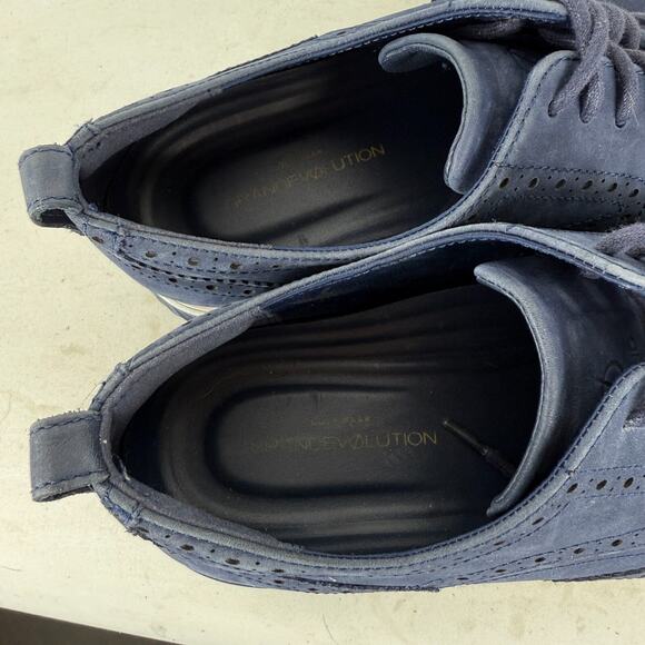 Cole Haan Grand Evolution Wingtip Oxfords Men\'s 10 Blue Lace Up Low Top Shoes